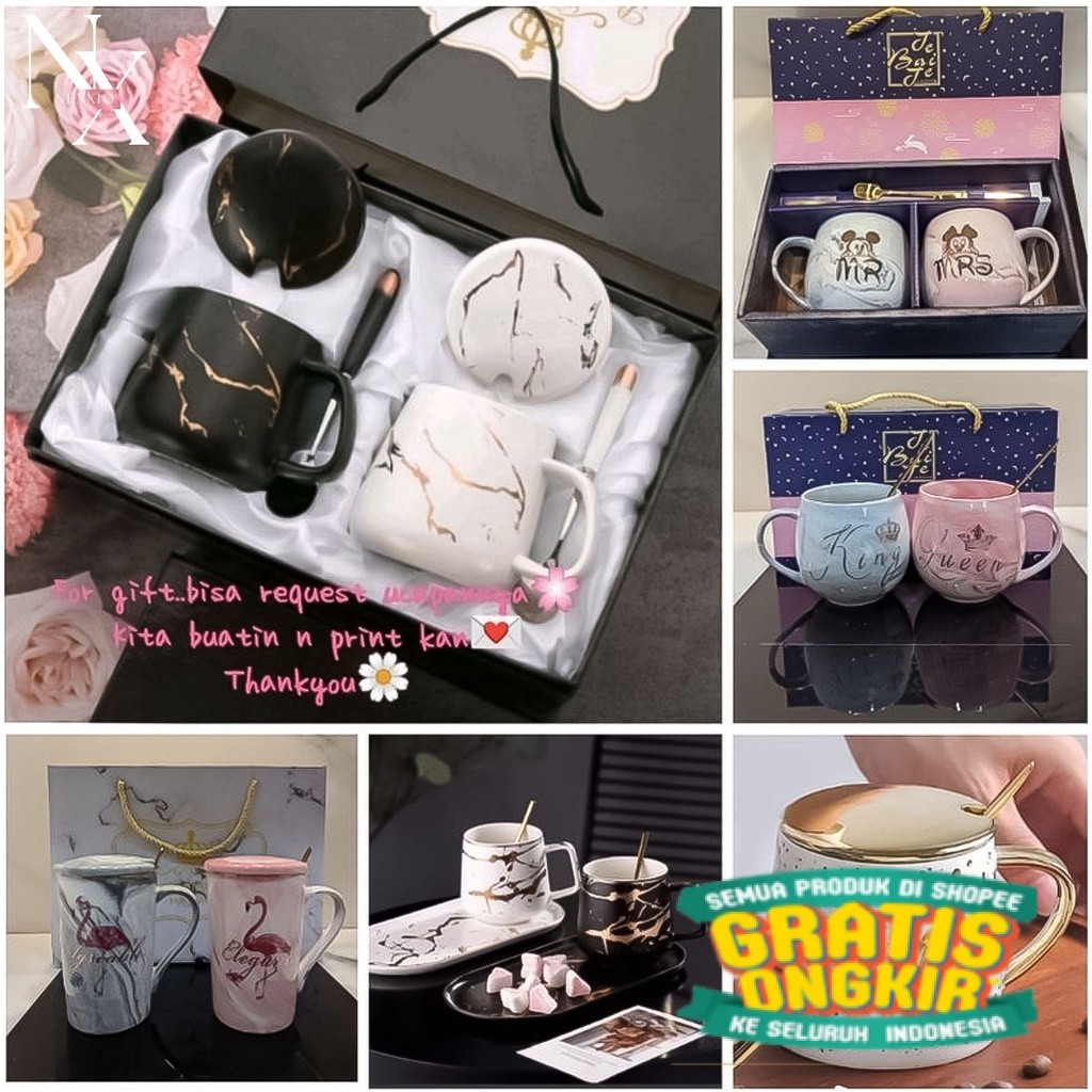 

Nexxio Marble Glass Couple / Canada Marble Mug Gift Box / Gelas Marble Peralatan Minum Hampers Souvenir/ Hampers Natal/Gift Natal Premium/Kado Natal/ keluarga oleh oleh
