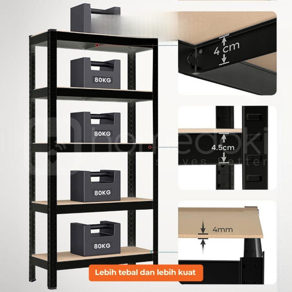 GDR Rak besi 5 susun Rak gudang Serbag