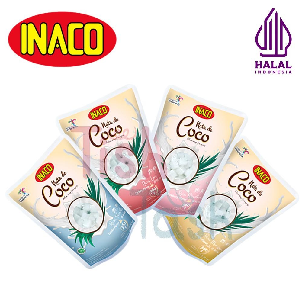 

Inaco Nata De Coco 360gr - Rasa Vanilla Lychee Strawberry Mango