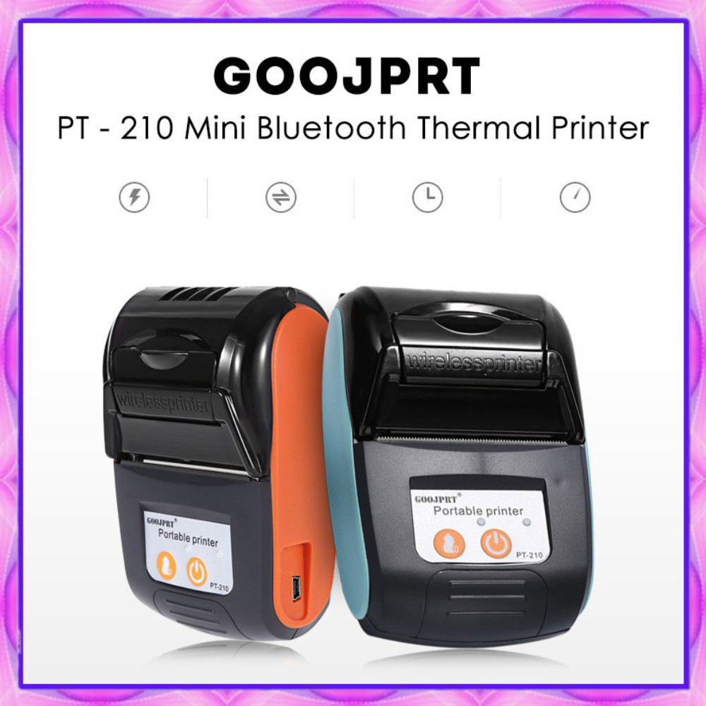 GOOJPRT Bluetooth Thermal Receipt Printer 57mm - POS LITE - Black/Orange Printer Thermal - Printer B