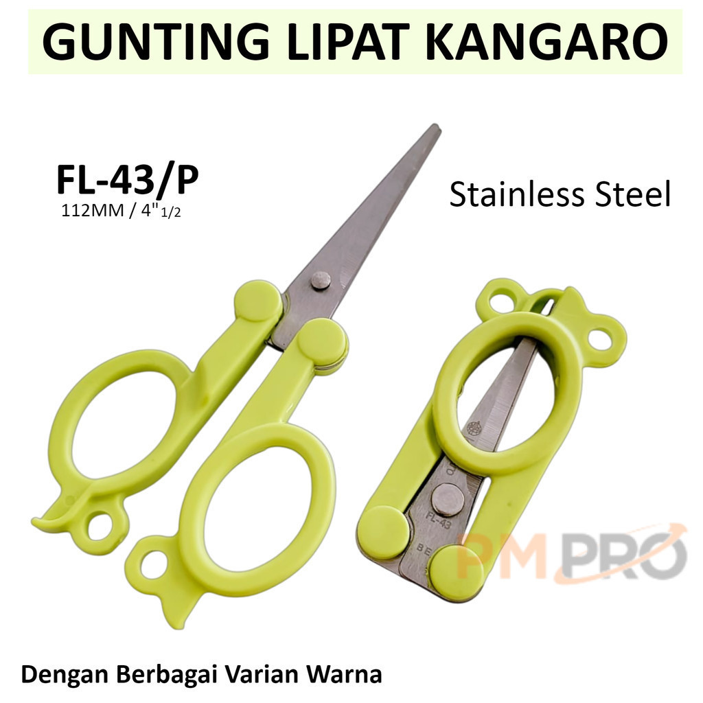 

Gunting Lipat Kangaro Folded Scissors Fl-43/P /Gunting Kertas Senar Kecil Buat Sekolah Mancing Mini Stainless Steel Super Tajam Anti Karat Serbaguna Murah Berkualitas Gratis Ongkir