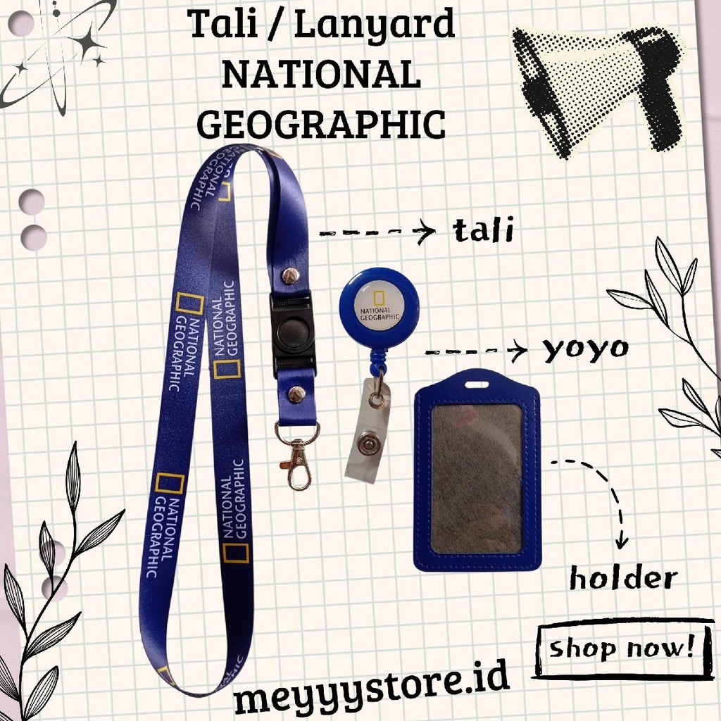 

READYYY Tali Gantungan ID CARD / Lanyard NATIONAL GEOGRAPHIC Biru [STOCK MELIMPAH] Termurahhh Harga Grosir!