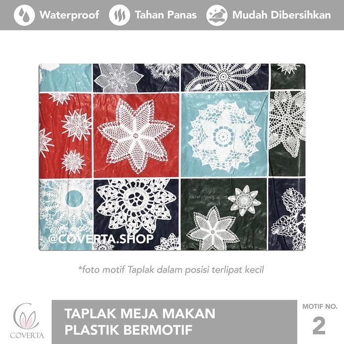 ATMA Taplak Meja Makan Waterproof OVAL Aesthetic Anti Air - No.2