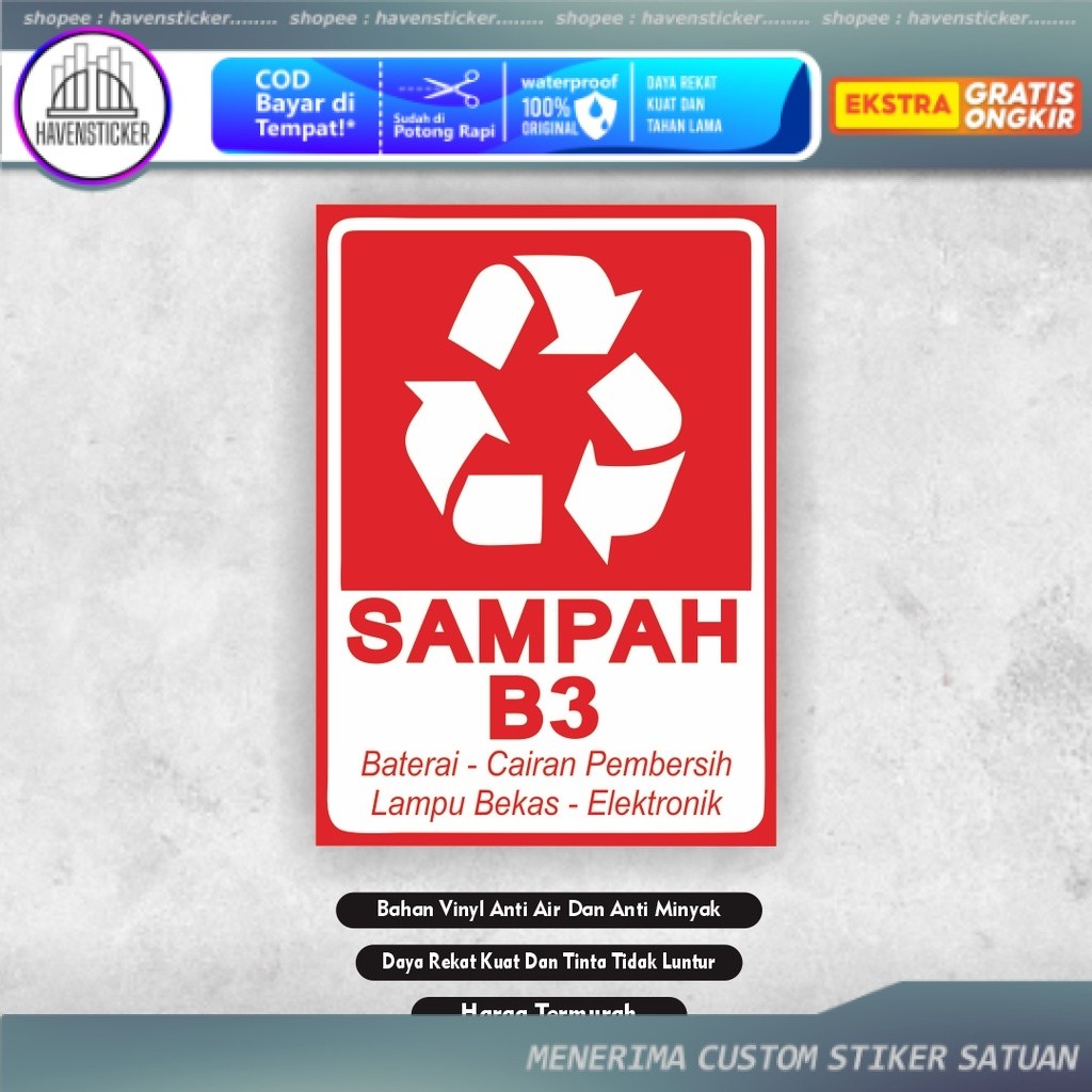 

Sign Sticker limbah b3 - Sign Sticker sampah b3 - stiker sampah b3 - stiker sampah organik anorganik - stiker medis - stiker sampah