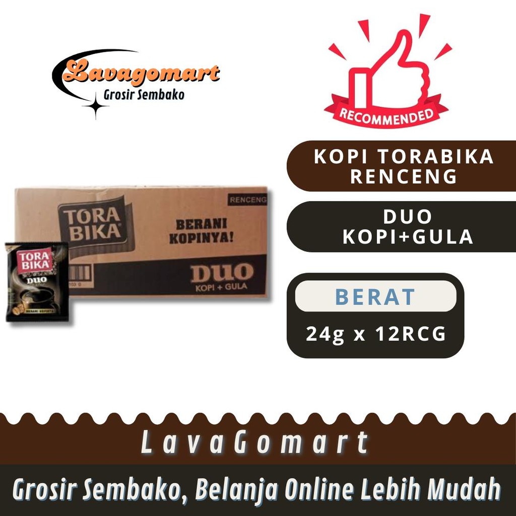 

KOPI TORABIKA DUO KOPI + GULA SACHET 24g - 1 DUS - LAVAGOMART - BANDUNG