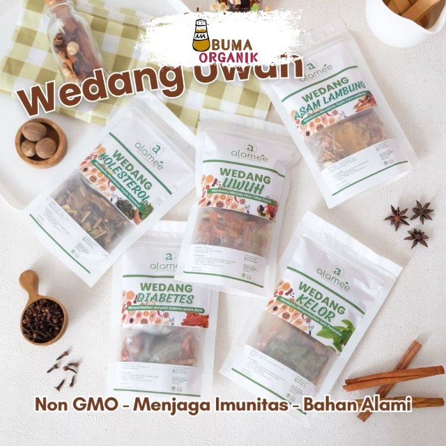 

ALAMEE Wedang Uwuh Komplit Asli Rempah Minuman Herbal Alami Langsung Seduh Lengkap JSR BUMA
