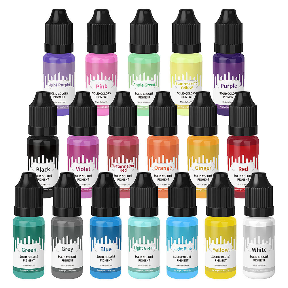 

18Colors 10ml Macaron Solid Pastel Color Resin Pigment Oily Liquid Dyeing DIY Epoxy Resin Mold Jewelry Making Tools Accessories