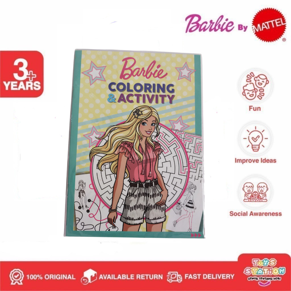 Barbie Activity Book Large / Buku Mewarnai/Buku Aktivitas