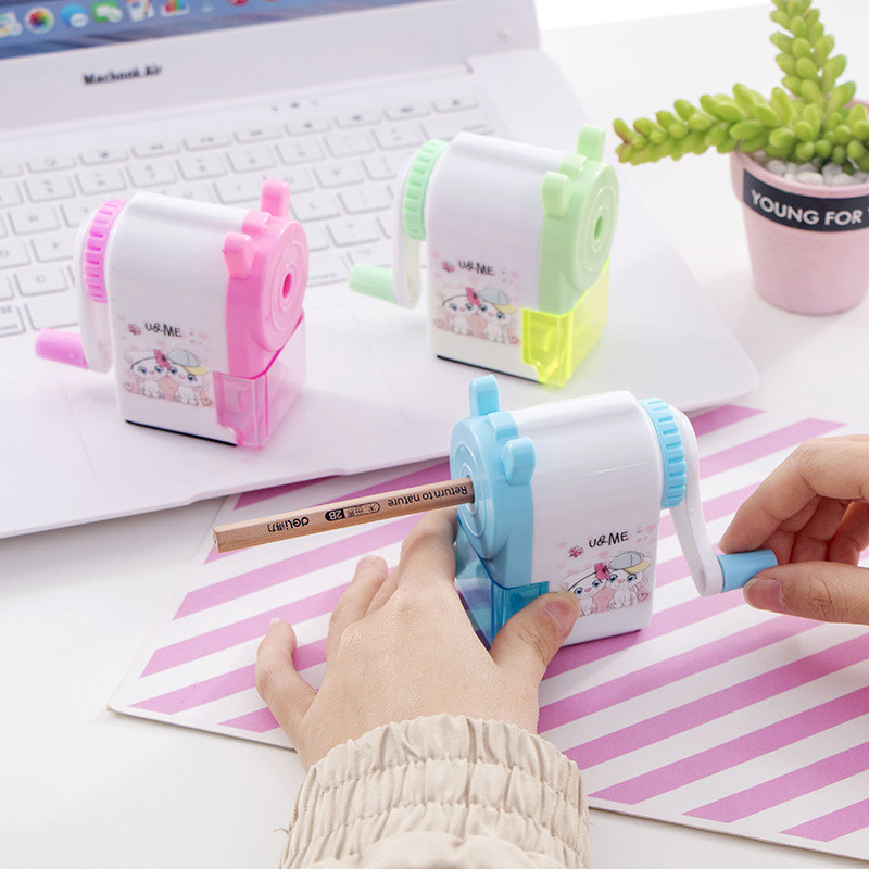 

Creative Cute cartoon Manual pencil sharpener students learn stationery pen children automatic forward pen pencil sharpener