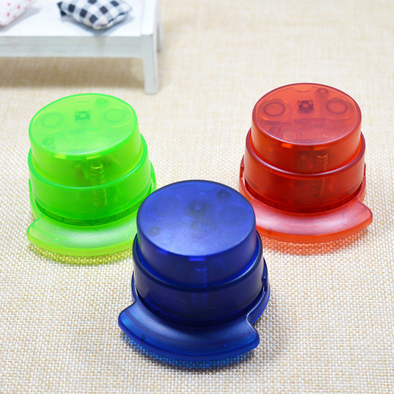 

1 Pc Creative Transparent Needle Less Stapler Practical Staple Free Stapler Paper Binder Stationery Fashion Protection Book