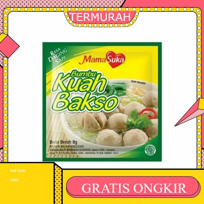 

Kuah Bakso Mamasuka 8gr , 1 renteng isi 12 sachet