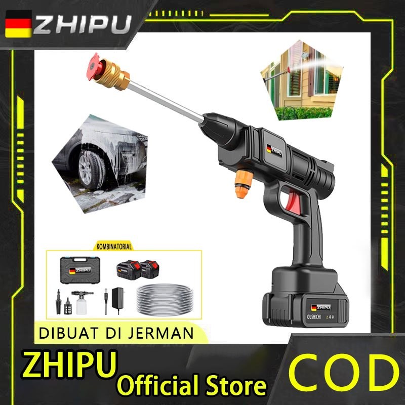 ZHIPU 500W Alat Semprot Air 100Bar mesin cuci mobil Jet Cleaner Motor Mini Portable semprotan TERMUR
