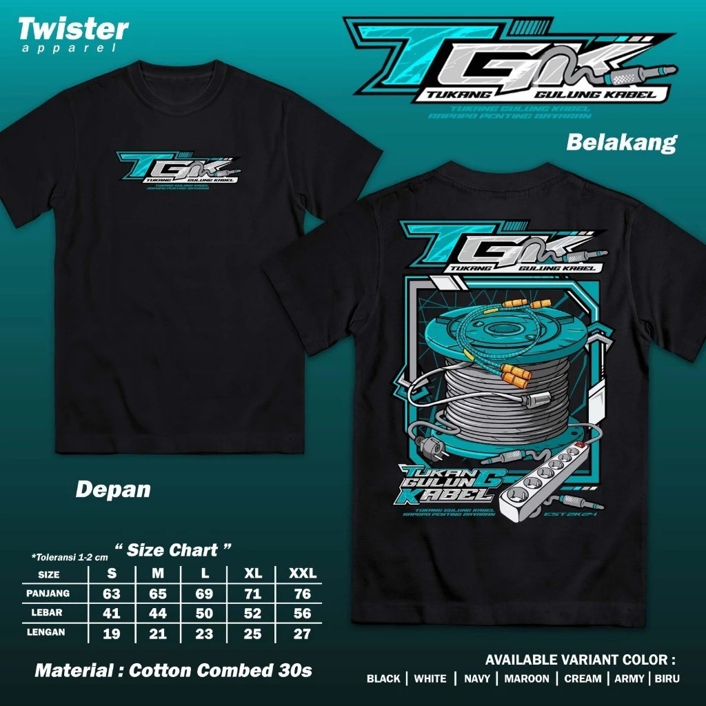 Kaos Sound System Audio Tukang Gulung Kabel - Baju Distro Horeg Vibes Soundman Operator Sound Sistem