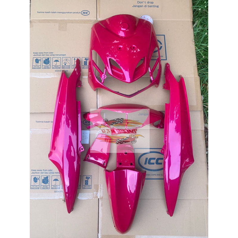 COVER FULL BODY HALUS YAMAHA MIO SMILE PINK MAGENTA (CAT / WARNA CUSTOM