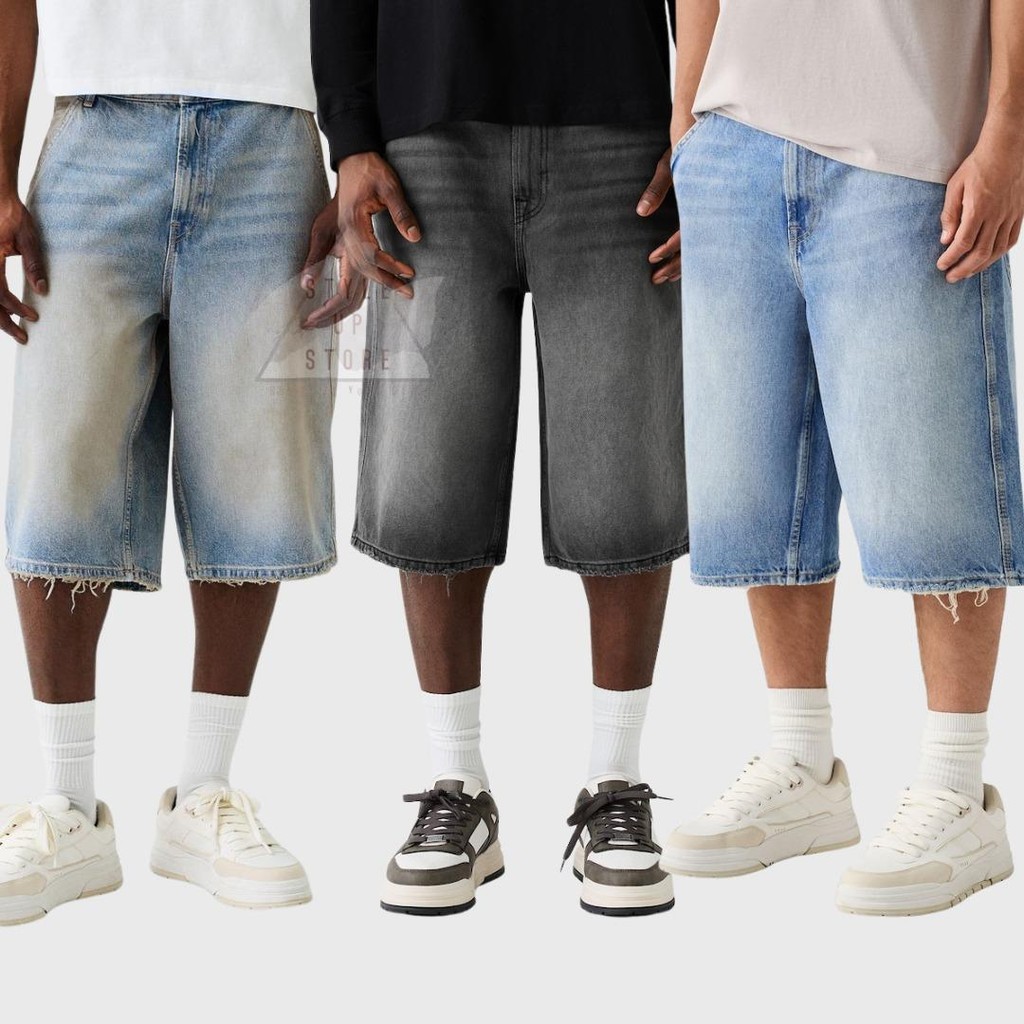 [ STYLEUPSTORE ] BERSHKA Jorts Bermuda Denim Jeans - Celana Pendek Denim