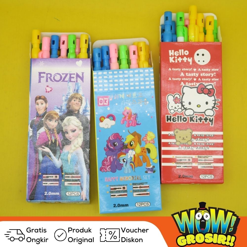 

(12pcs) PENCIL MECHANIC 2.0 / PENSIL MEKANIK BESAR 2B 2.0 FANCY KARAKTER