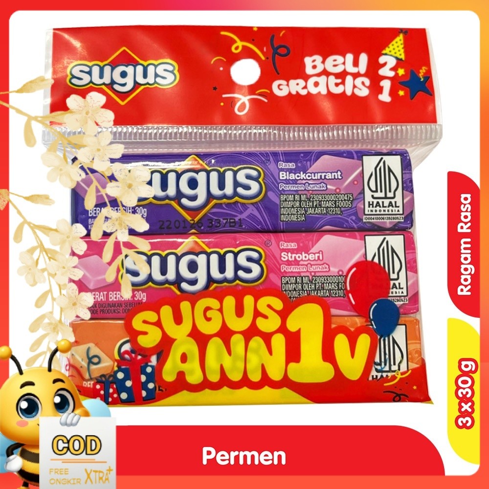

Sugus Stick Permen Lunak 3 x 30 g