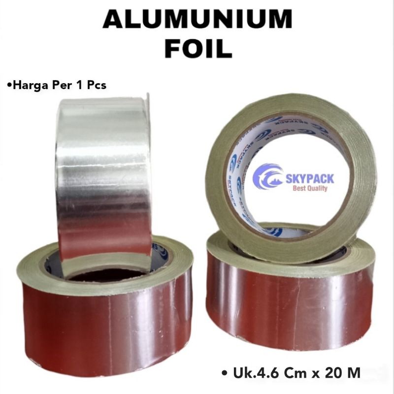 

DRIO SOLASI LAKBAN ALUMINIUM FOIL SKYPACK 4.6 Cm x 20 M