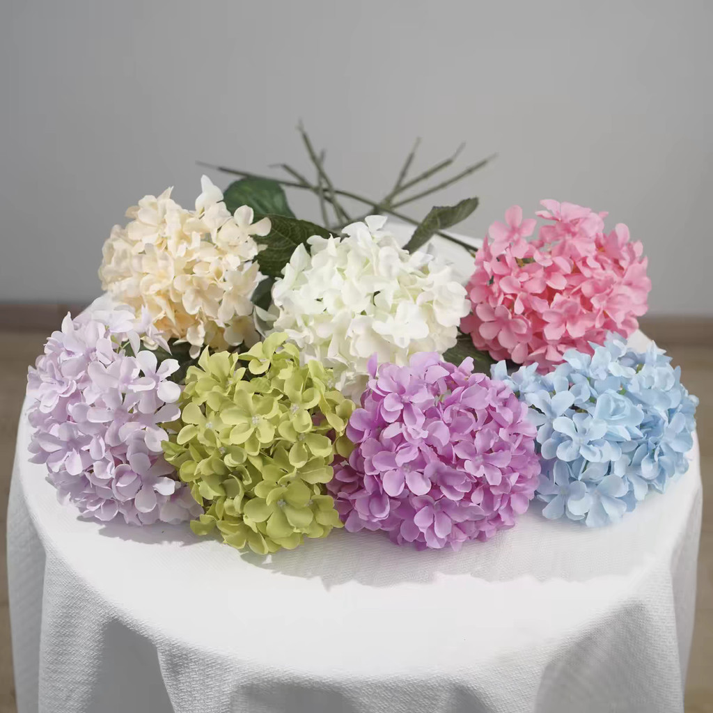 Bunga Hortensia Jumbo Artificial Hydrangea Bunga Artificial Dekorasi, Dekorasi Wedding Dan Dekorasi 