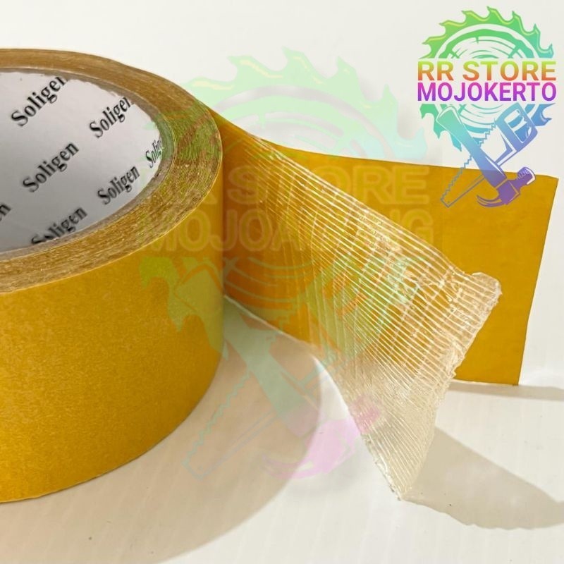 

Solatip Double Tape Kain Dua Sisi / Double tape Mesh 5M kain tanpa bekas