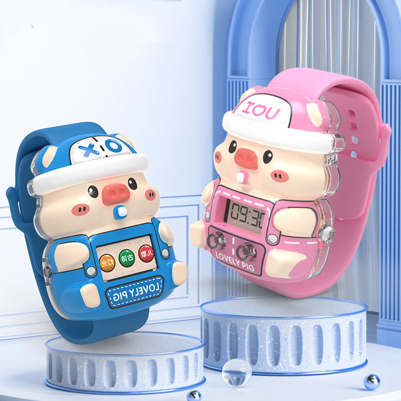 Jam Tangan Anak, Jam Tangan Pendidikan Dini Warna-warni Bercahaya Puzzle Bayi Multifungsi, Jam Tanga