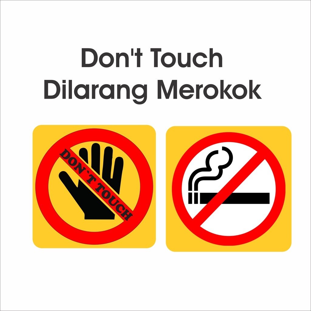 

stiker Dilarang Merokok Dont Touch