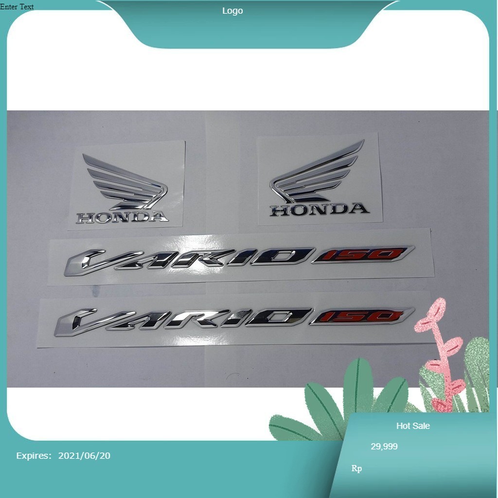 logo emblem timbul vario 150 full set 4pcs