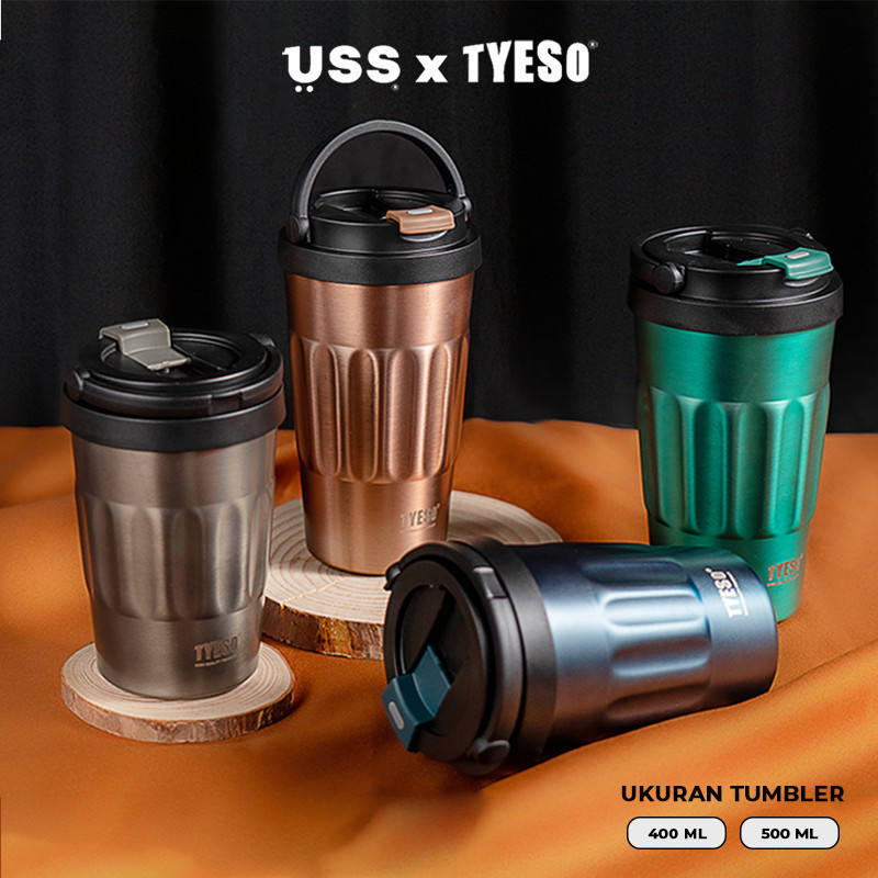 USS x Tyeso Tumbler Minum Kopi Stainless 400ml Shaker Bottle Coffee TS-8803/TS-8804