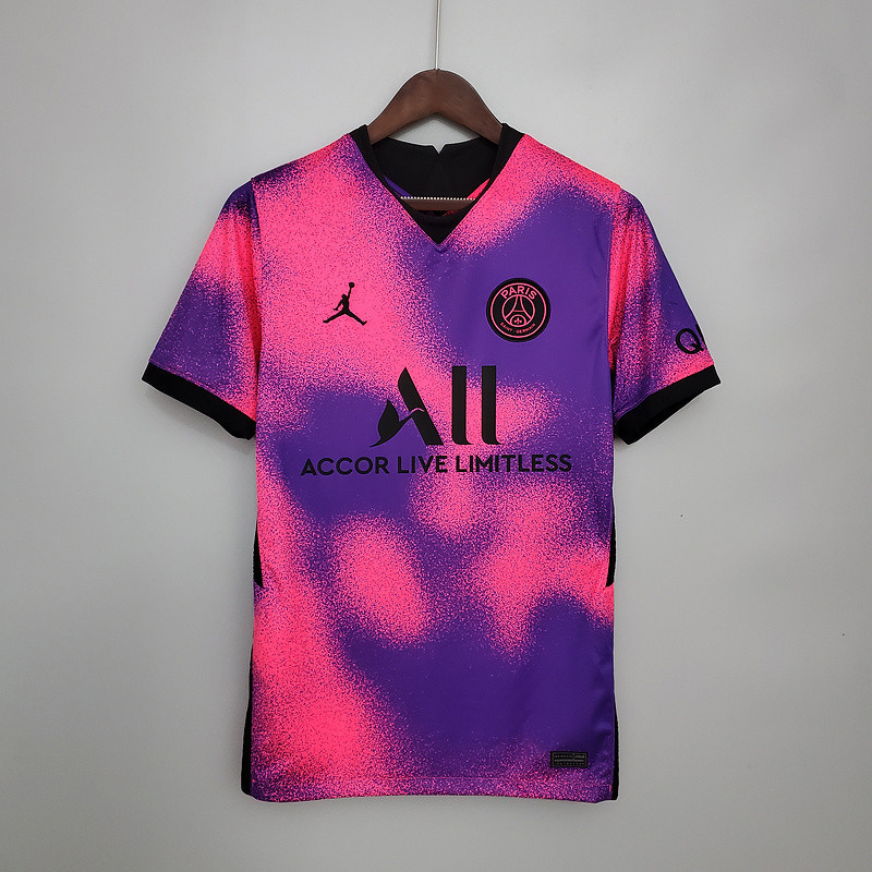 Jersey 20/21 Jordan PSG fourth away purple A21 Bola Retro football T shirt pria