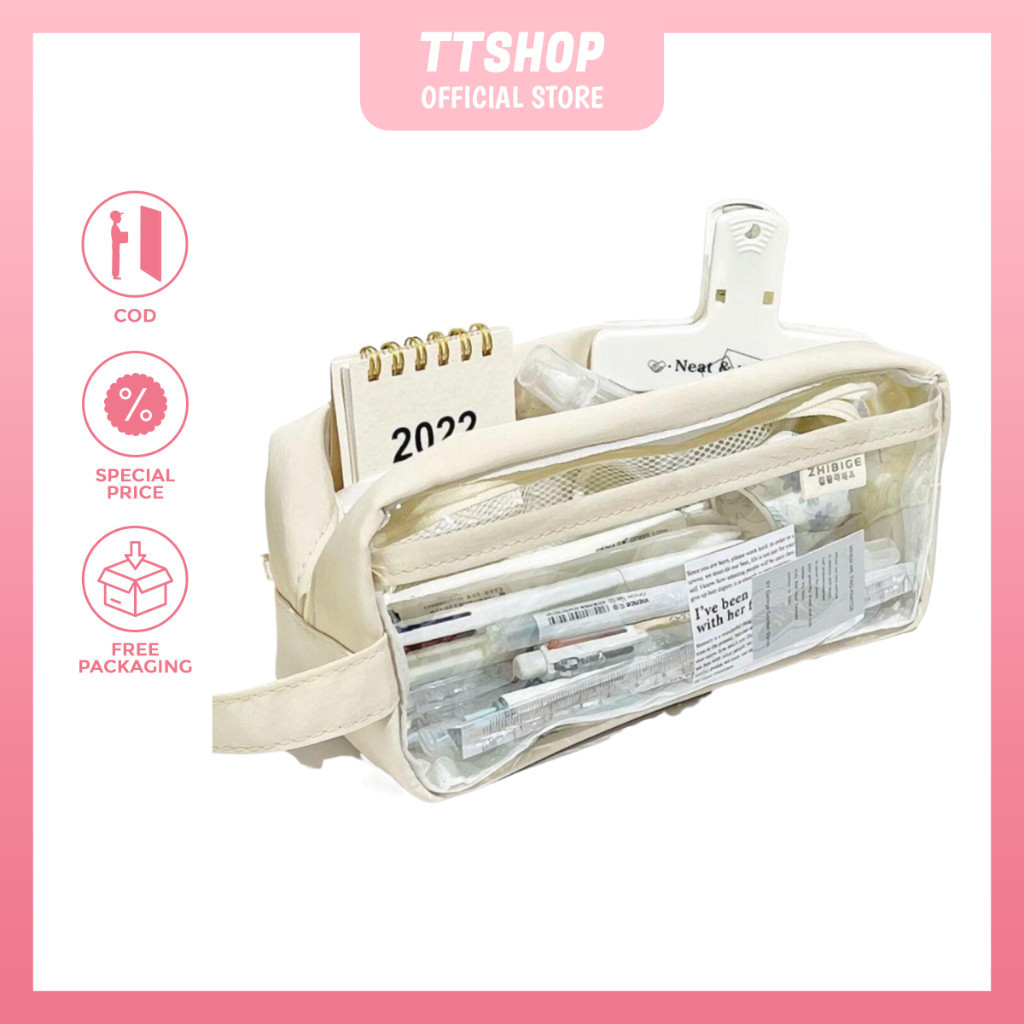 

TTSHOP Kotak Pensil Transparant Tepak Multifungsi Kosmetik Tempat Kosmetik 91148