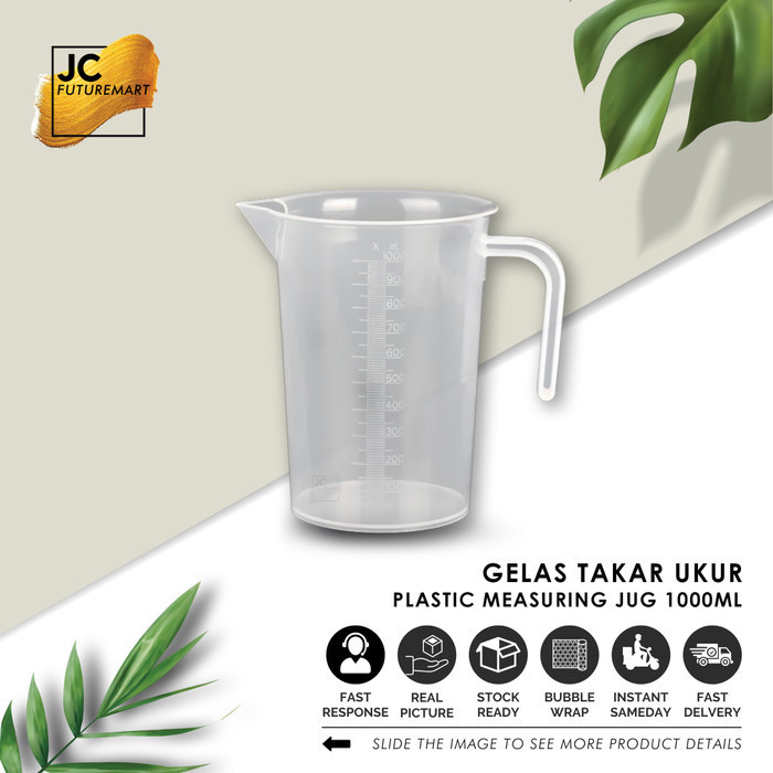 Gelas Takar Ukur Plastik 1 Liter [ 1000 Ml ] | Measuring Jug 1000Ml