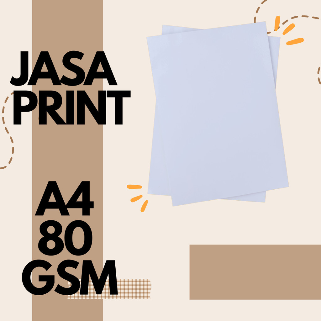 jasa print A4 80 gsm warna