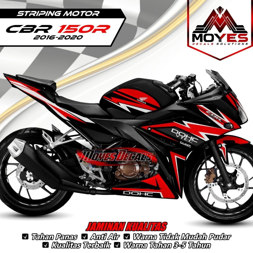 Stiker Cbr150r facelift 2016 Striping CBR 150R 2017 Stiker Variasi CBR150R 2018 2019 2020