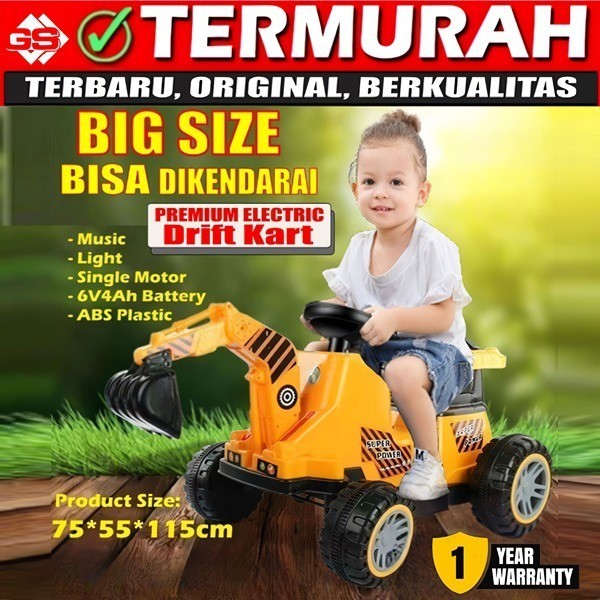 Mainan anak laki laki perempuan / Mobil Aki Eskavator Listrik