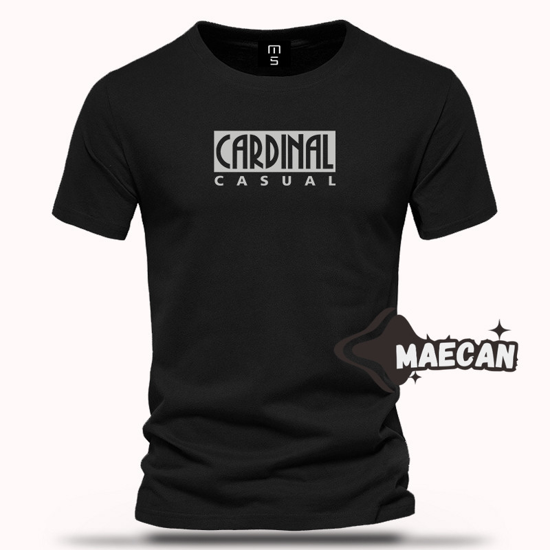 Kaos Pendek Cardinal Casual Sablon Silver Baju Pria Wanita Terlaris Cewek Cowok Maecan Store