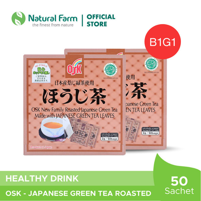 

Osk Japanese Green Tea Roasted - 50 Sachet [Buy 1 Get 1]