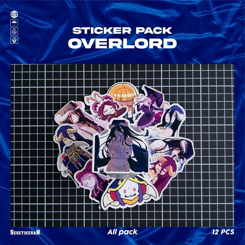 

COD✨ Sesetikeran Pack Anime Overlord Lucu Sticker Cute Keren Untuk Koper Laptop Skateboard