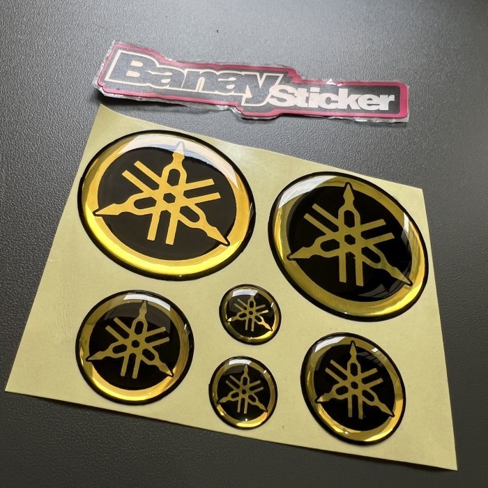 STICKER Stiker EMBLEM LOGO YAMAHA NMAX AEROX Timbul - Gold