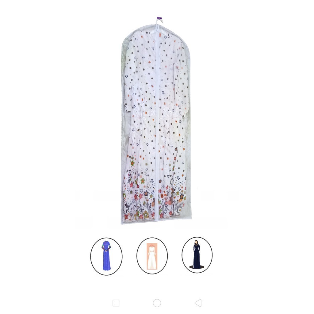 Cover / sarung baju DRESS ,GAMIS , KEBAYA - bahan PEVA