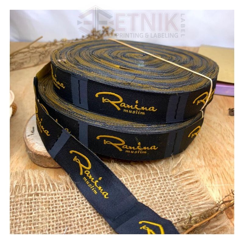 

(2,5x6 cm)woven rajut label woven label bordir