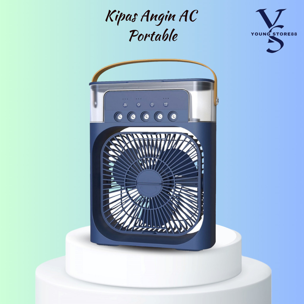 Kipas Angin Pendingin AC Cooler Mini Portable Kipas Angin Pendingin Ruangan LED