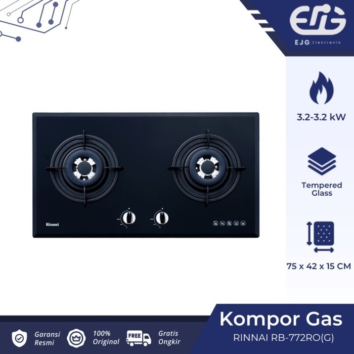 Kompor Tanam Rinnai RB-772RO (G) || RB 772 RO || Rinnai RB772RO (G)