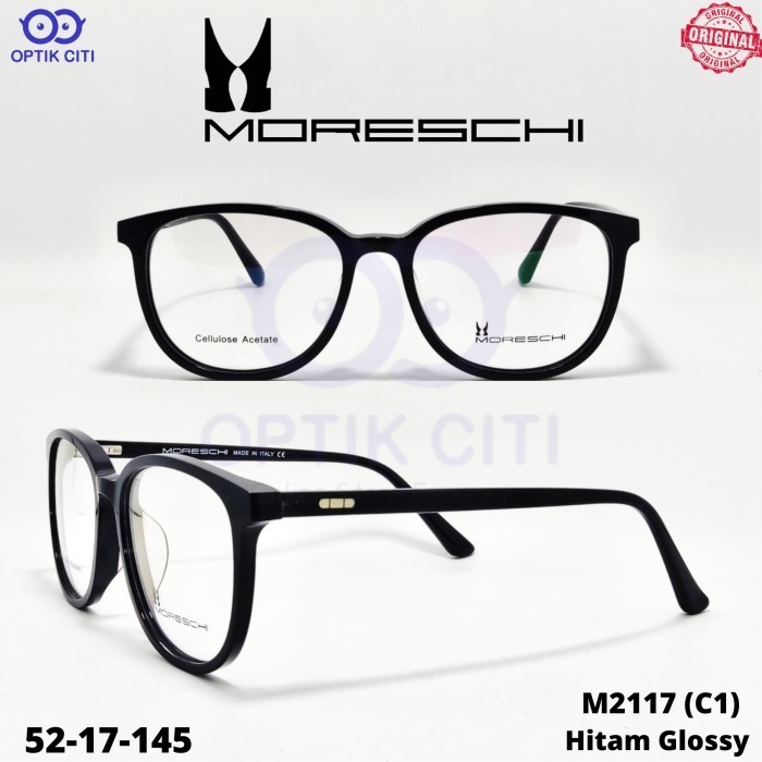 Frame Kacamata Pria Wanita Moreschi M 2117 Bulat Original