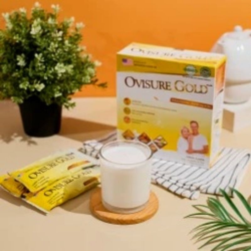 

(READY STOK) 1 Box Ovisure Gold Milk 12 Sachet - Susu Sehat Pada Tulang Sendi