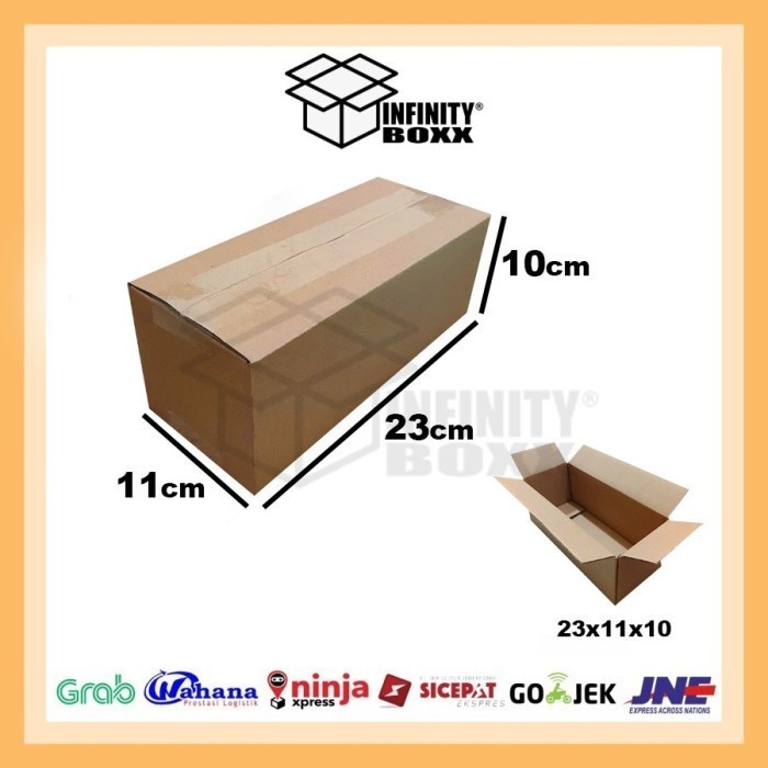 

kardus box kotak karton uk 23x11x10 SHEET POLOS