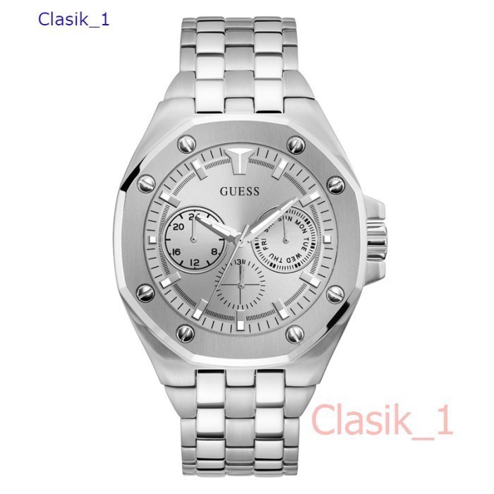 Original 100% GUESS GW0278G1  TOP GUN Jam Tangan Pria  Silver