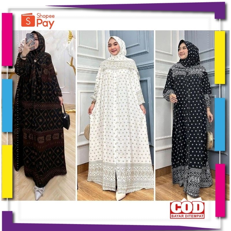 [PREMIUM BIG SALE] GAMIS SULTAN ETNIK SET HIJAB RAYON DIAMOND LD 120 POLOS MOTIF BUNGA / GAMIS SET H