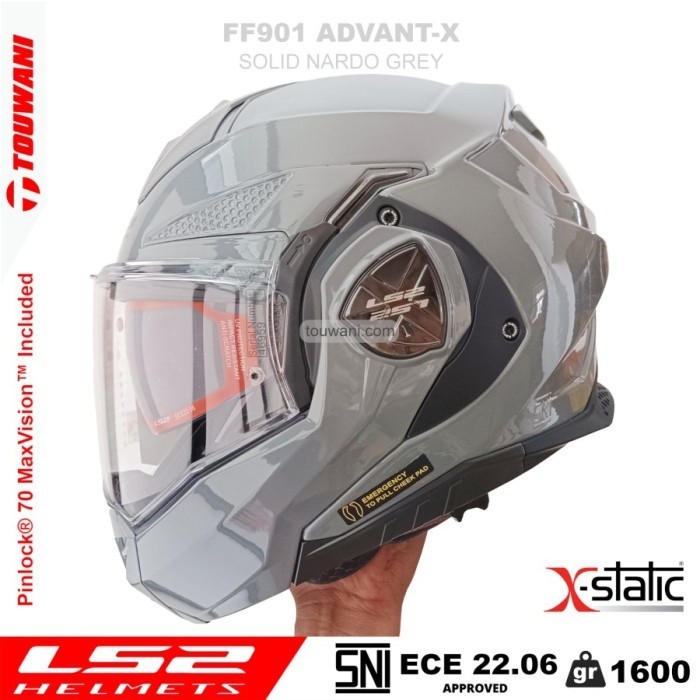 LS2 Helm LS2 FF901 Advant-X Solid Nardo Grey - TERMURAH