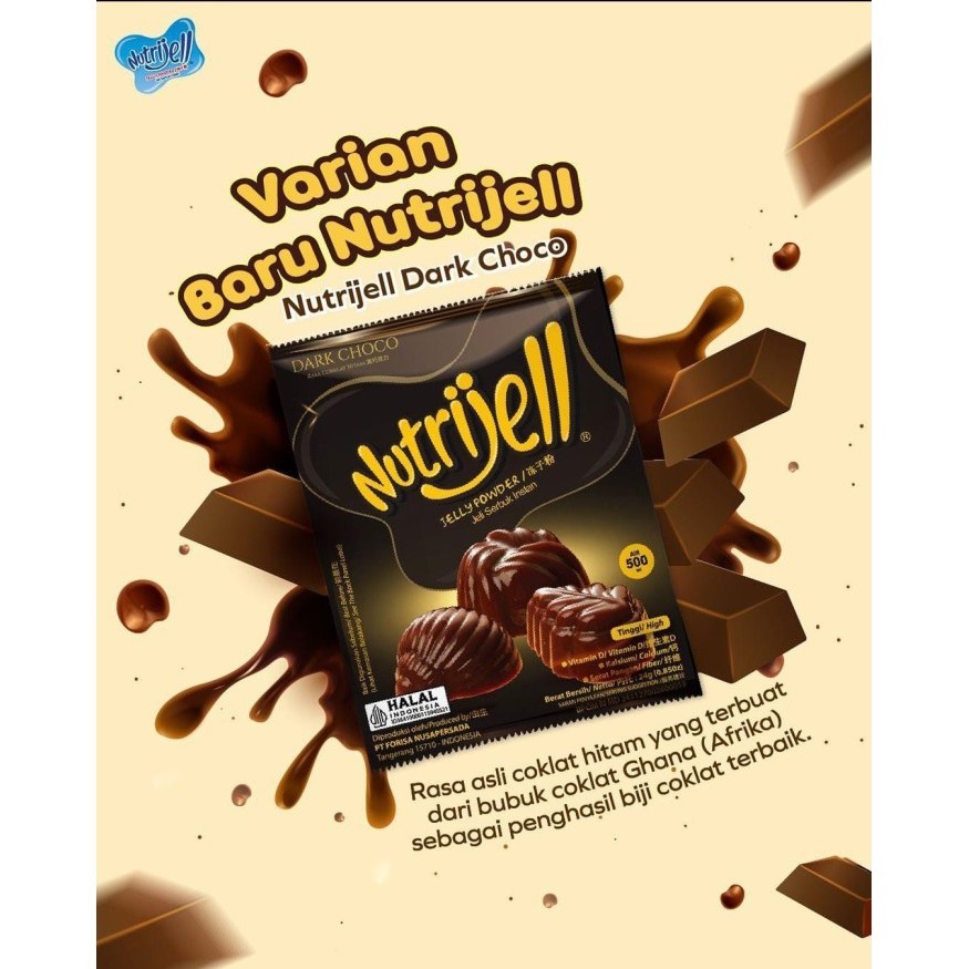 

Nutrijell Rasa Dark Choco 1 PCS |Agar Jelly Cokelat Cokelat Nutrijel Murah