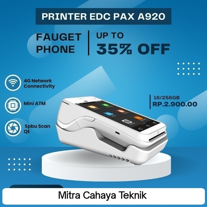 Printer EDC ANDROID A920 EDC PAX SPBU